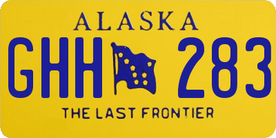 AK license plate GHH283