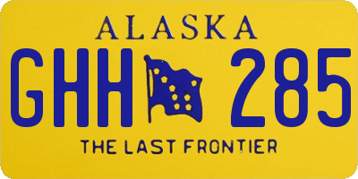 AK license plate GHH285