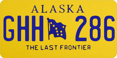 AK license plate GHH286