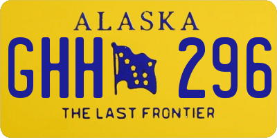 AK license plate GHH296
