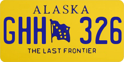 AK license plate GHH326