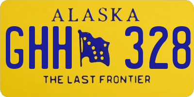 AK license plate GHH328