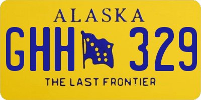 AK license plate GHH329