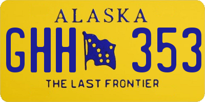 AK license plate GHH353