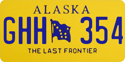 AK license plate GHH354
