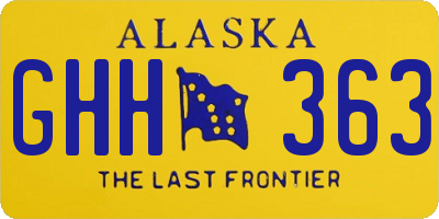 AK license plate GHH363