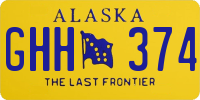 AK license plate GHH374