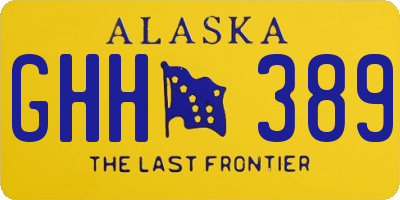 AK license plate GHH389