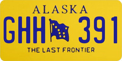 AK license plate GHH391
