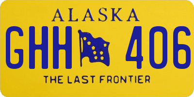 AK license plate GHH406