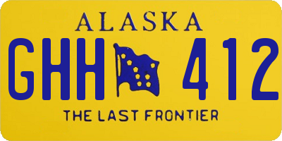 AK license plate GHH412