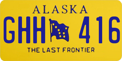 AK license plate GHH416