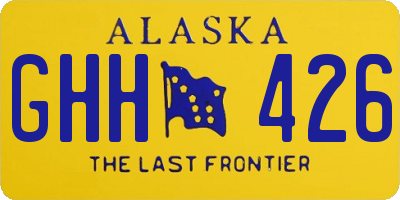 AK license plate GHH426