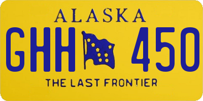AK license plate GHH450
