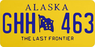 AK license plate GHH463