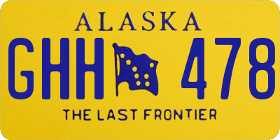 AK license plate GHH478