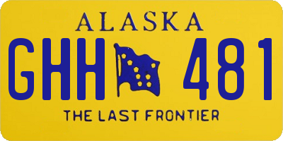 AK license plate GHH481