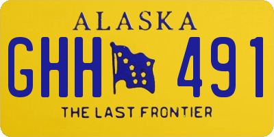 AK license plate GHH491