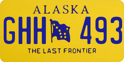 AK license plate GHH493
