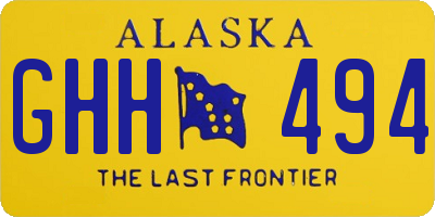 AK license plate GHH494