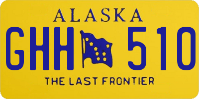AK license plate GHH510