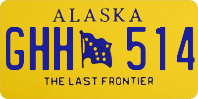 AK license plate GHH514