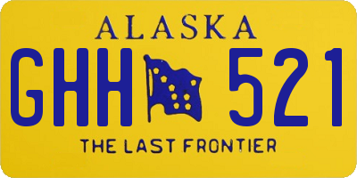 AK license plate GHH521