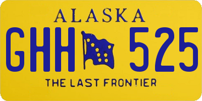 AK license plate GHH525