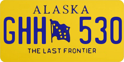 AK license plate GHH530