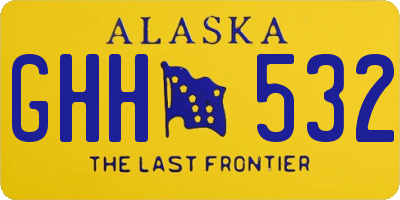 AK license plate GHH532