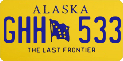 AK license plate GHH533