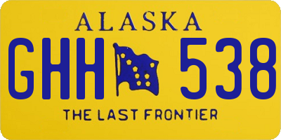 AK license plate GHH538