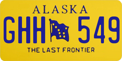 AK license plate GHH549
