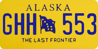 AK license plate GHH553