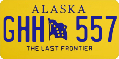 AK license plate GHH557