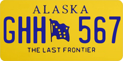 AK license plate GHH567