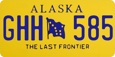 AK license plate GHH585