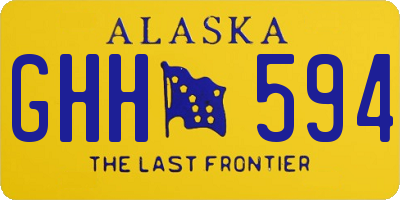 AK license plate GHH594