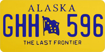 AK license plate GHH596
