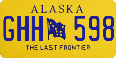 AK license plate GHH598