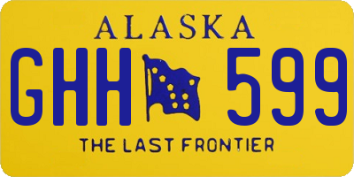 AK license plate GHH599