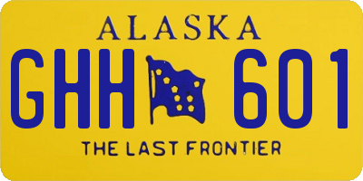AK license plate GHH601