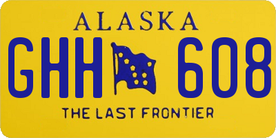 AK license plate GHH608