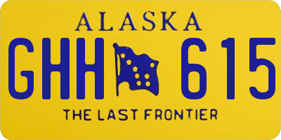 AK license plate GHH615