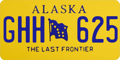 AK license plate GHH625