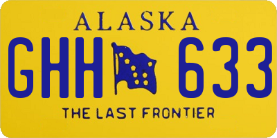 AK license plate GHH633