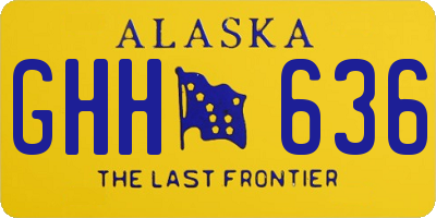 AK license plate GHH636