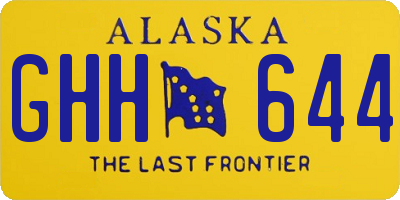 AK license plate GHH644
