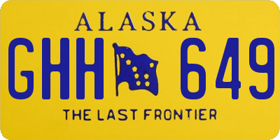 AK license plate GHH649