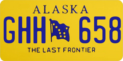 AK license plate GHH658